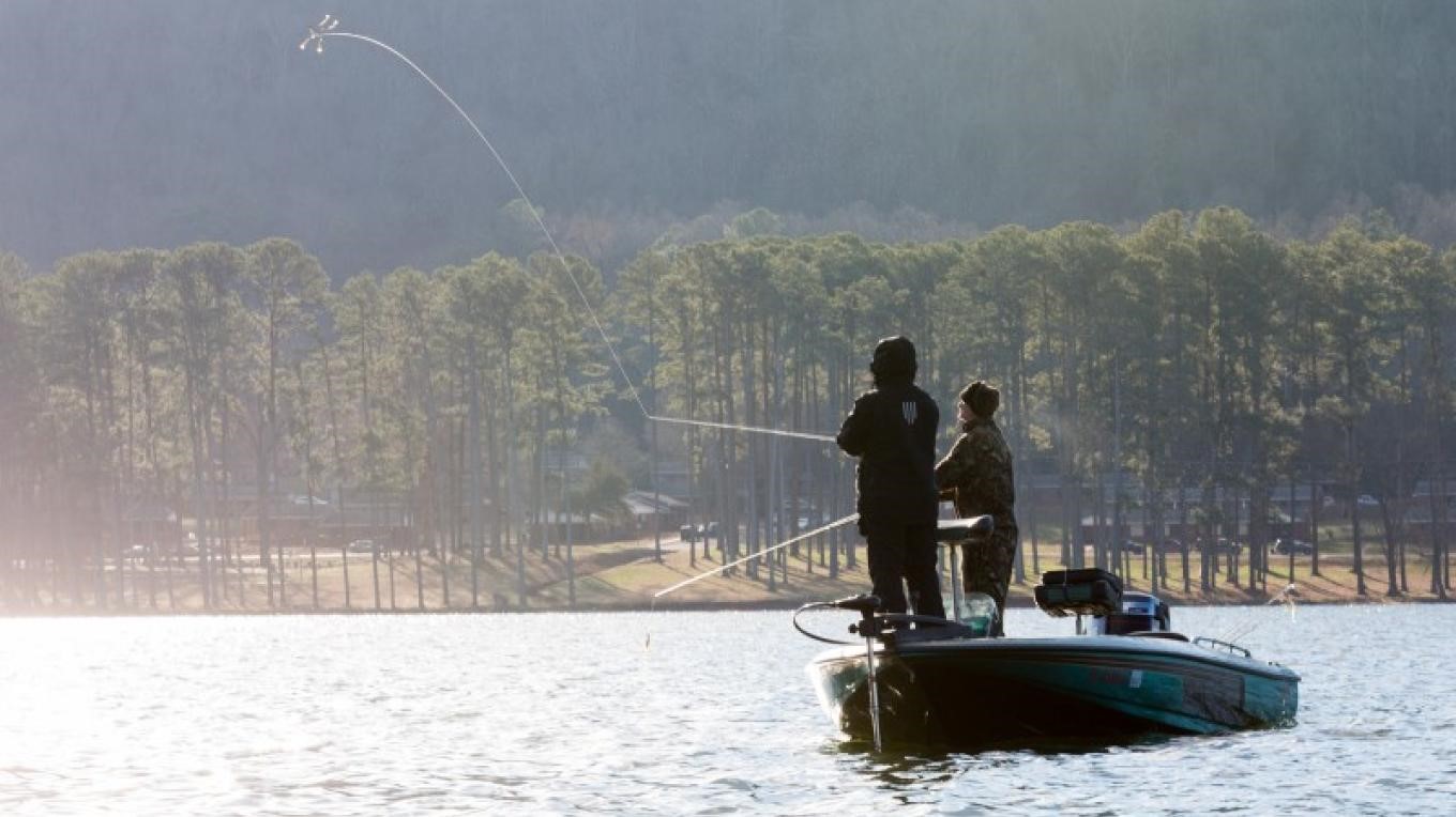 Boaters fishing