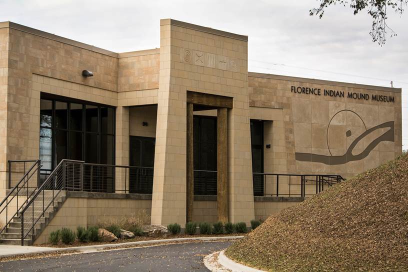 An exterior image of the Florence Indiana Mound Museum.